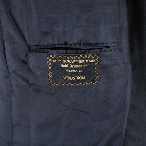 Hart Schaffner‎ Marx Gold Trumpeter Nordstrom Gray Wool 2 Button Blazer 44R - Picture 8 of 12